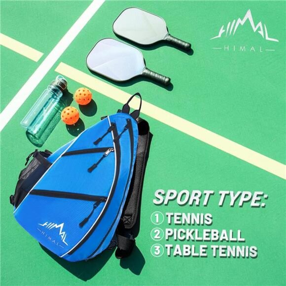 Pickleball Bag-Adjustable Pickleball,Tennis,Racketball Sling Bag-Pickleball - Picture 7 of 8